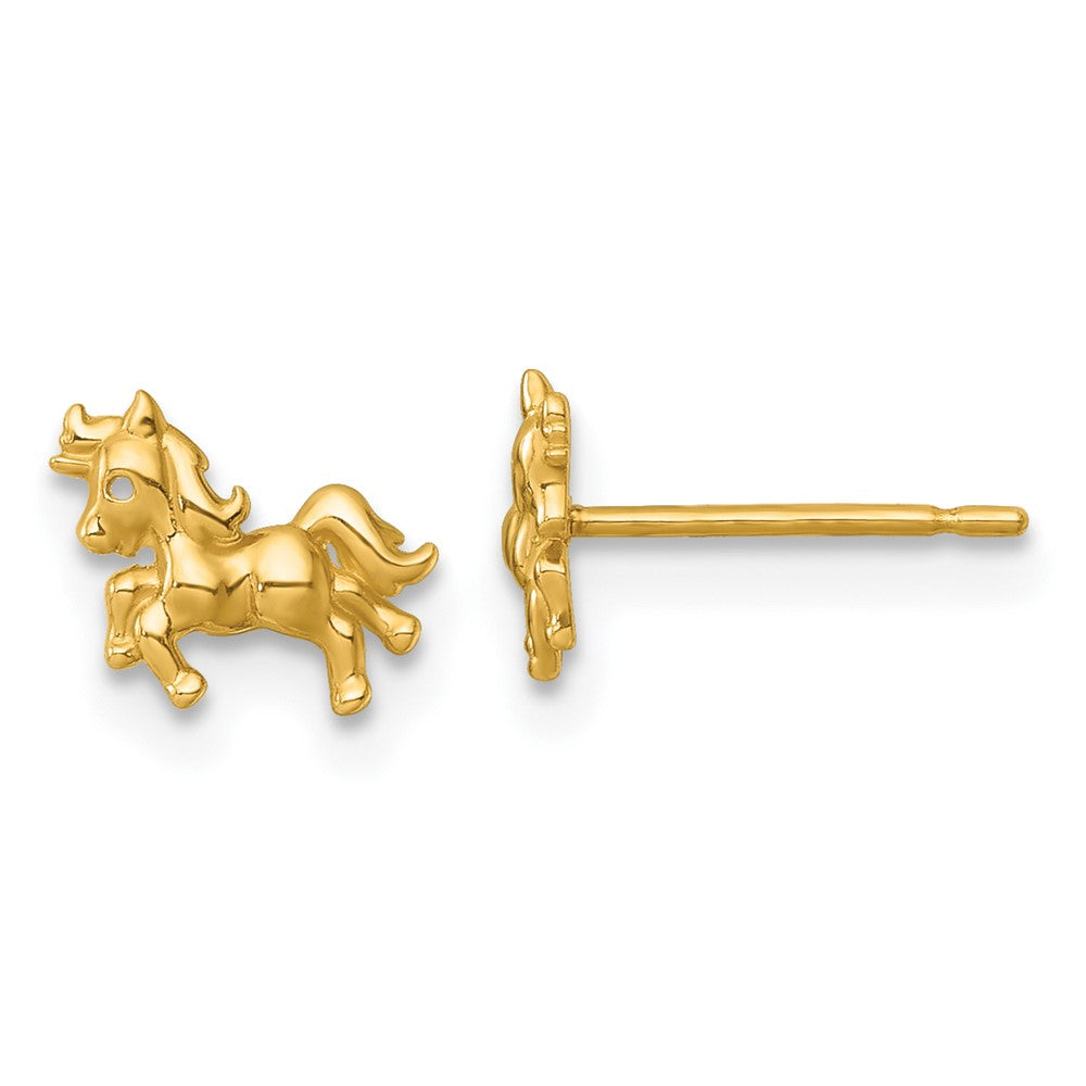 Madi K Polished Unicorn Childrens Post Earrings - WBC