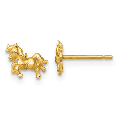 Madi K Polished Unicorn Childrens Post Earrings - WBC