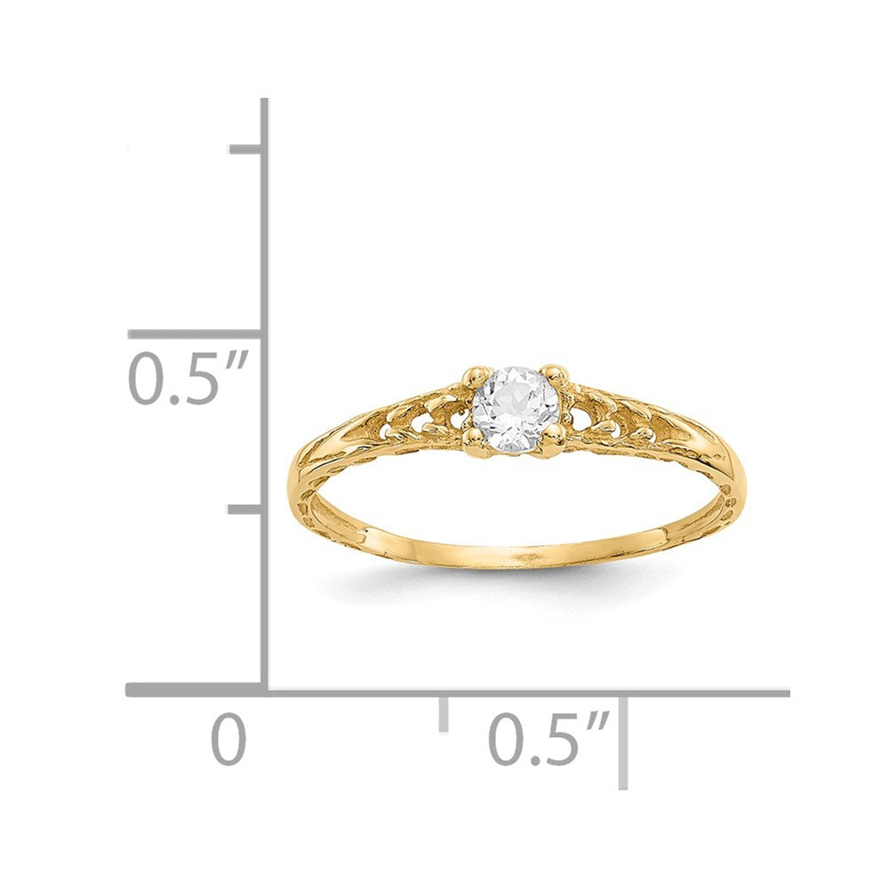 Madi K Topaz Birthstone Baby / Childrens Ring - WBC