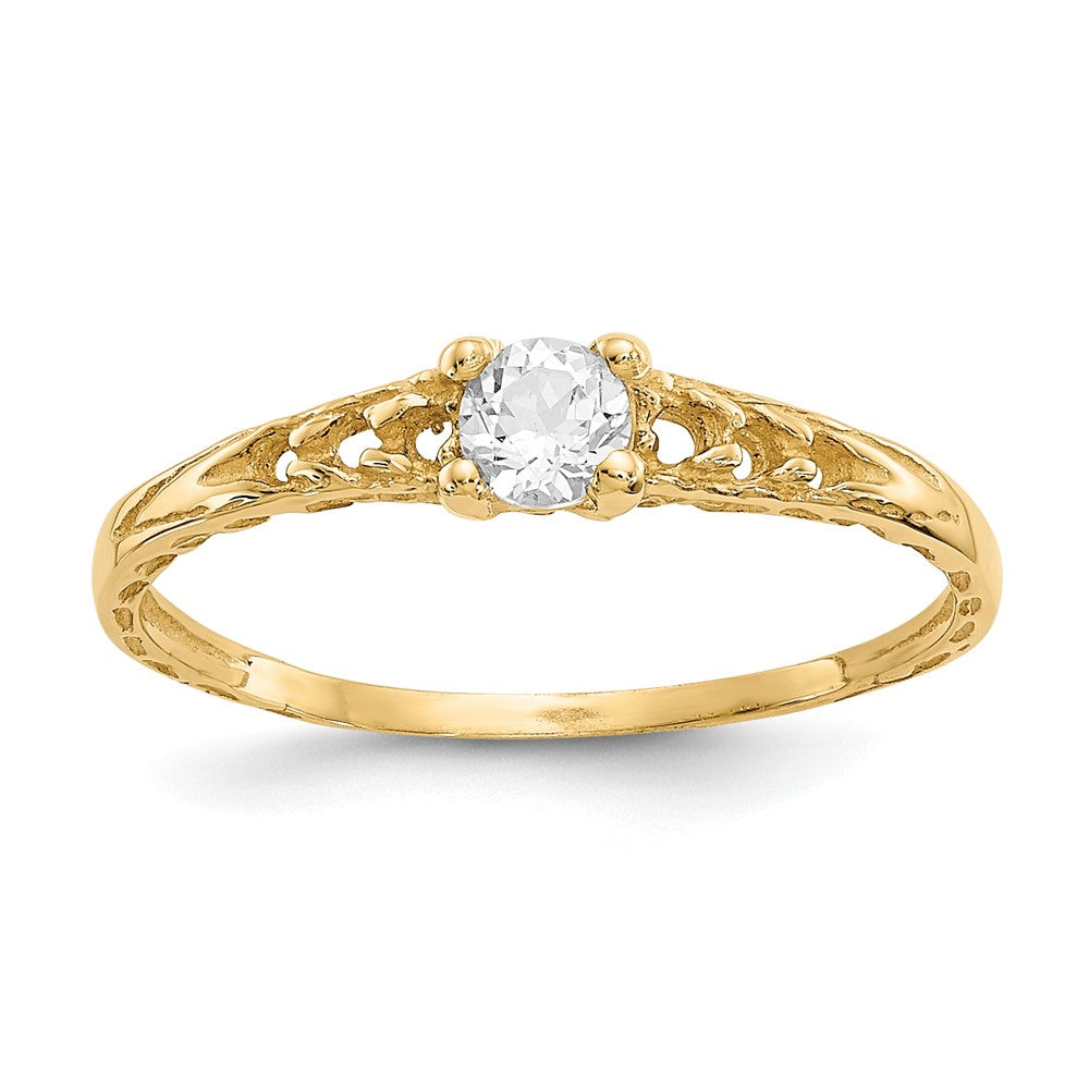 Madi K Topaz Birthstone Baby / Childrens Ring - WBC