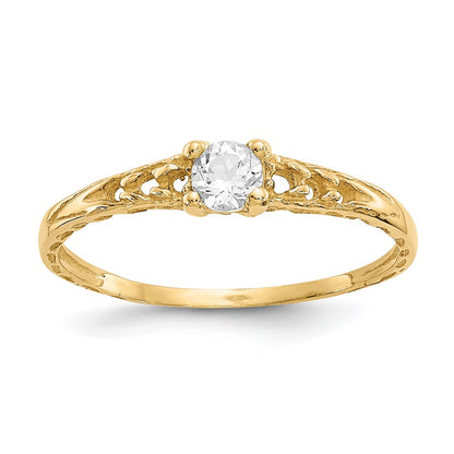 Madi K Topaz Birthstone Baby / Childrens Ring - WBC