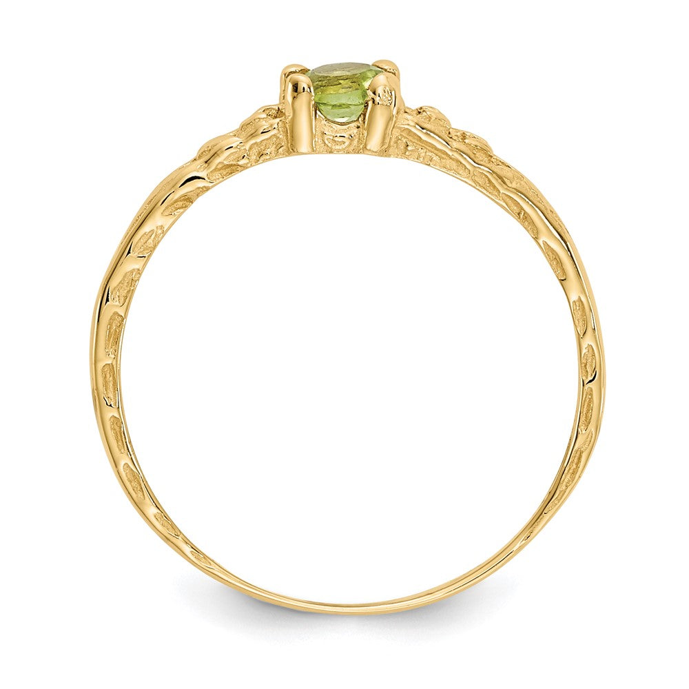 Madi K Peridot Birthstone Baby / Childrens Ring - WBC