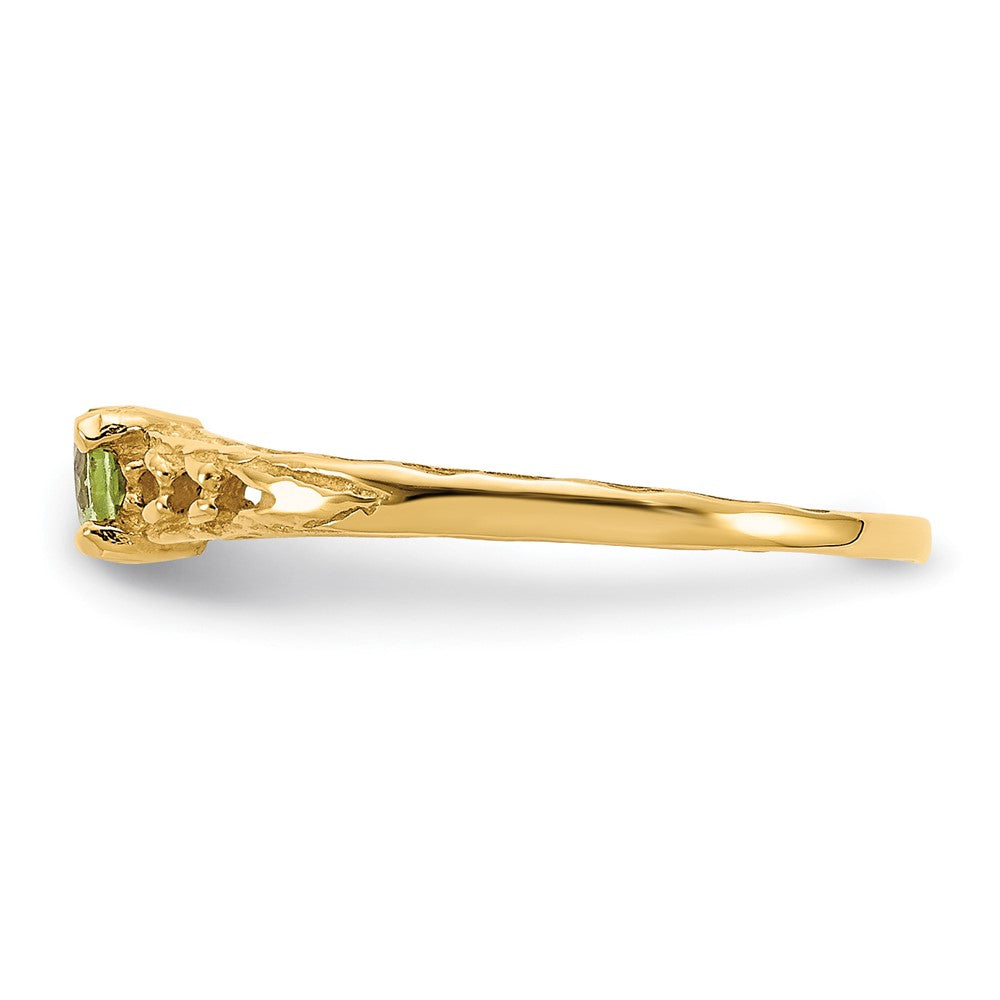 Madi K Peridot Birthstone Baby / Childrens Ring - WBC