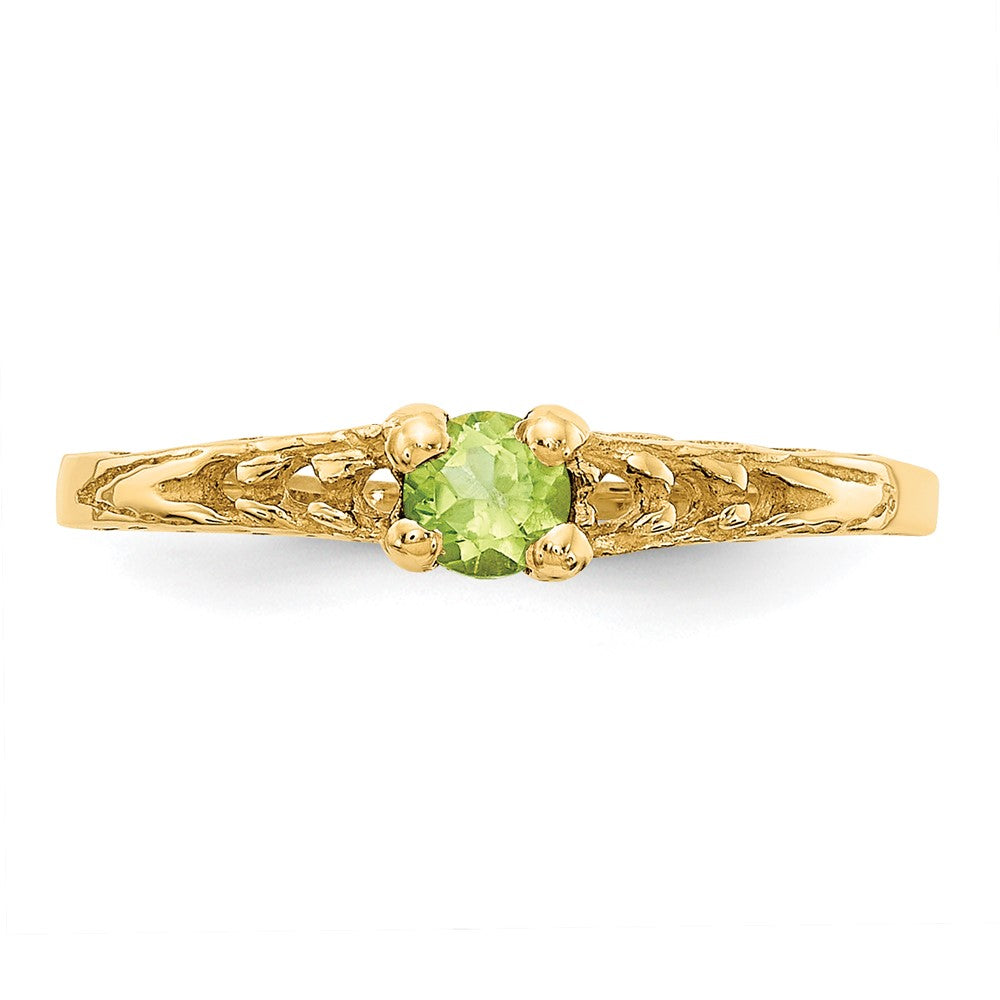 Madi K Peridot Birthstone Baby / Childrens Ring - WBC