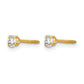 Madi K Round Imitation Spinel April Birthstone Screwback Post Earrings - WBC