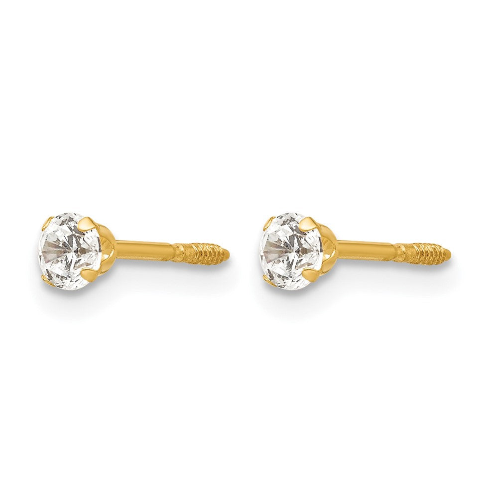 Madi K Round CZ Post Earrings - WBC