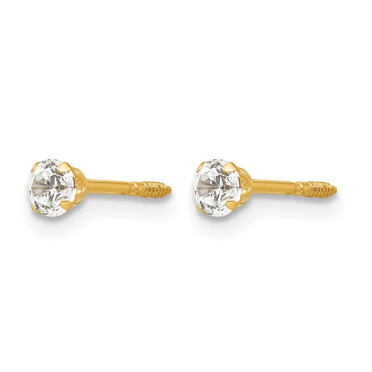 Madi K Round CZ Post Earrings - WBC