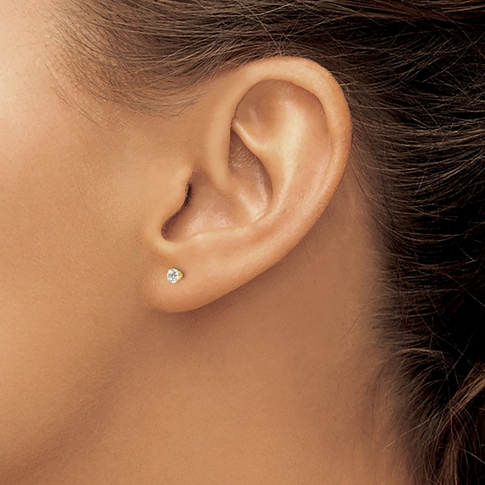Madi K Round CZ Post Earrings - WBC