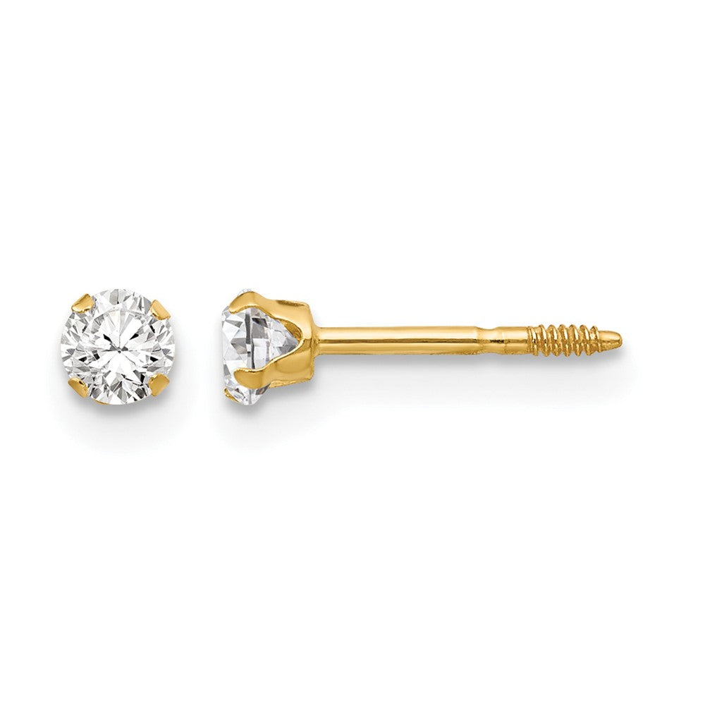 Madi K Round CZ Post Earrings - WBC