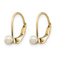 Madi K 3- Round Freshwater Cultured Pearl Leverback Earrings - WBC
