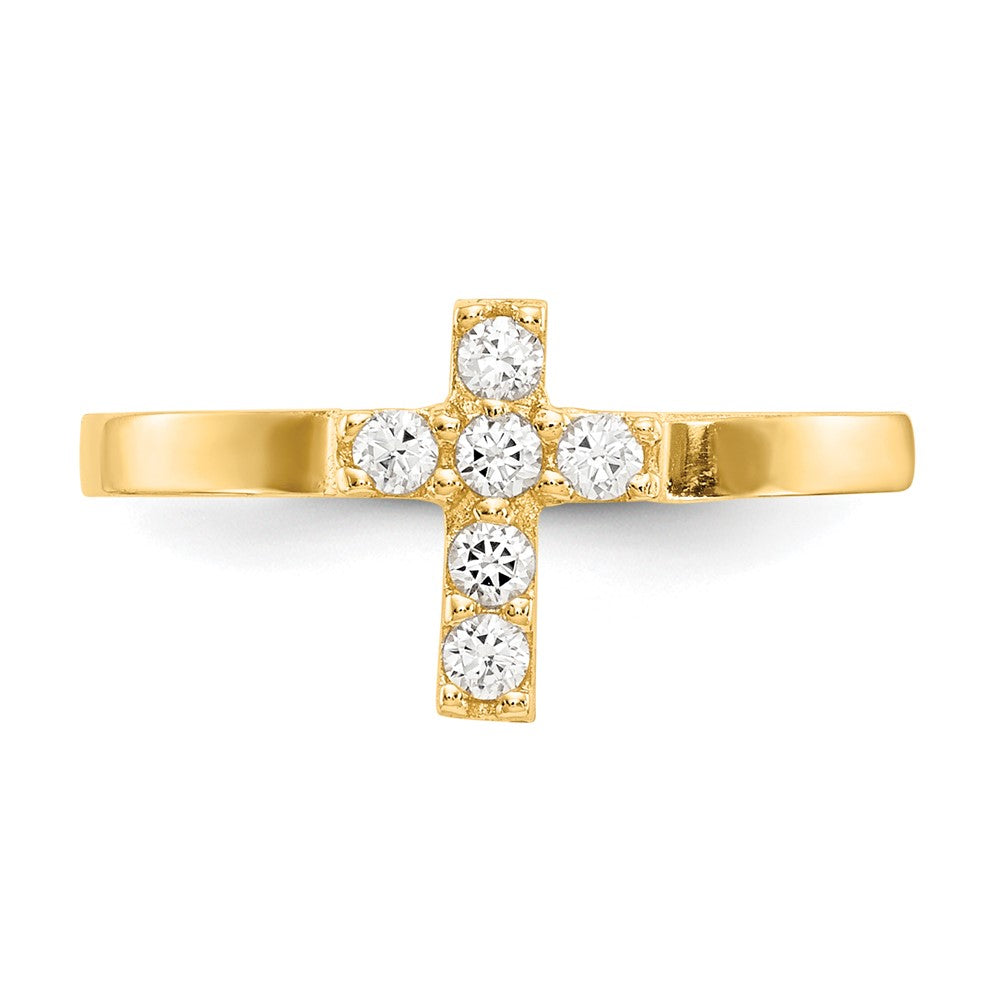 Madi K CZ Cross Baby / Childrens Ring - WBC