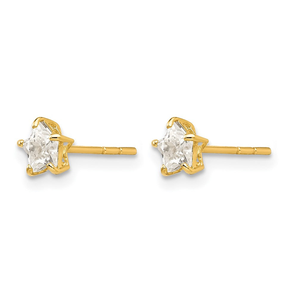 Madi K CZ Star Childrens Post Earrings - WBC