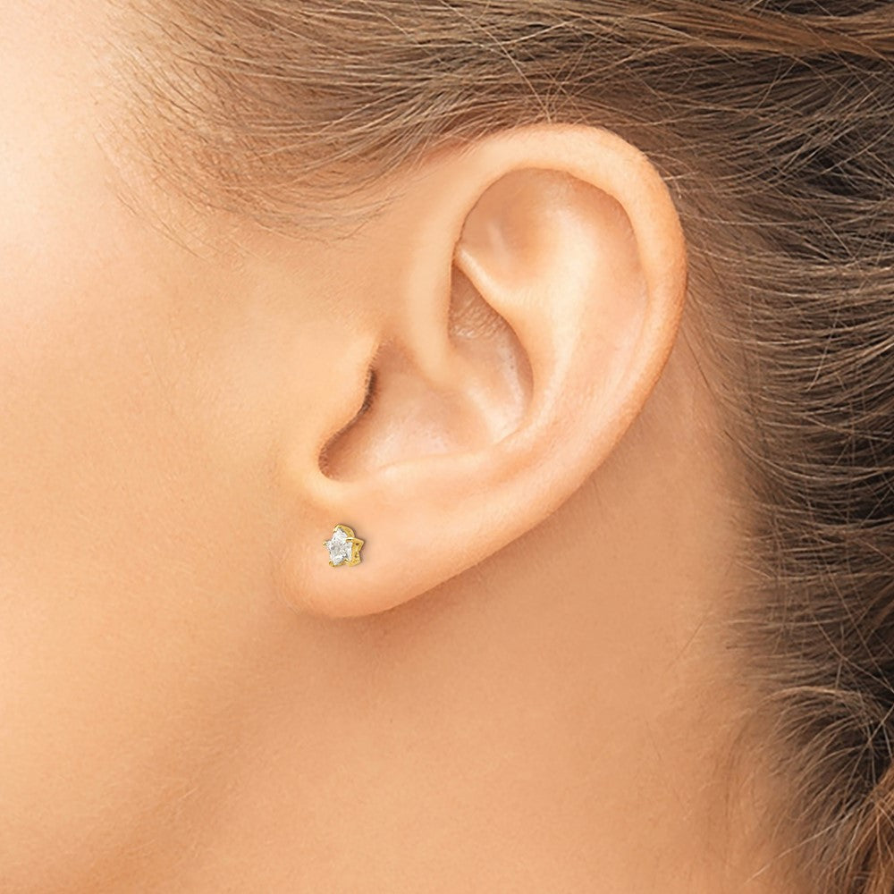Madi K CZ Star Childrens Post Earrings - WBC