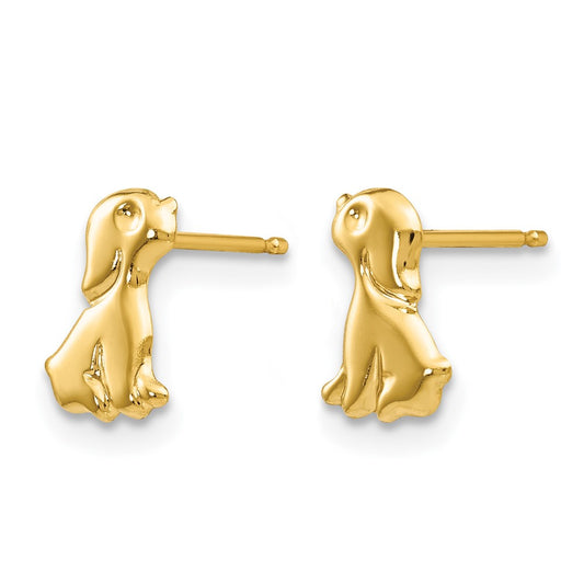 Madi K Sitting Dog Childrens Post Earrings - WBC