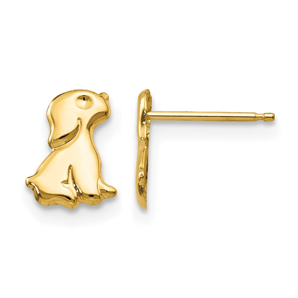 Madi K Sitting Dog Childrens Post Earrings - WBC