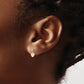 Madi K CZ and Pink Cats Eye Heart Dangle Childrens Post Earrings - WBC
