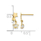 Madi K CZ Star Dangle Childrens Post Earrings - WBC