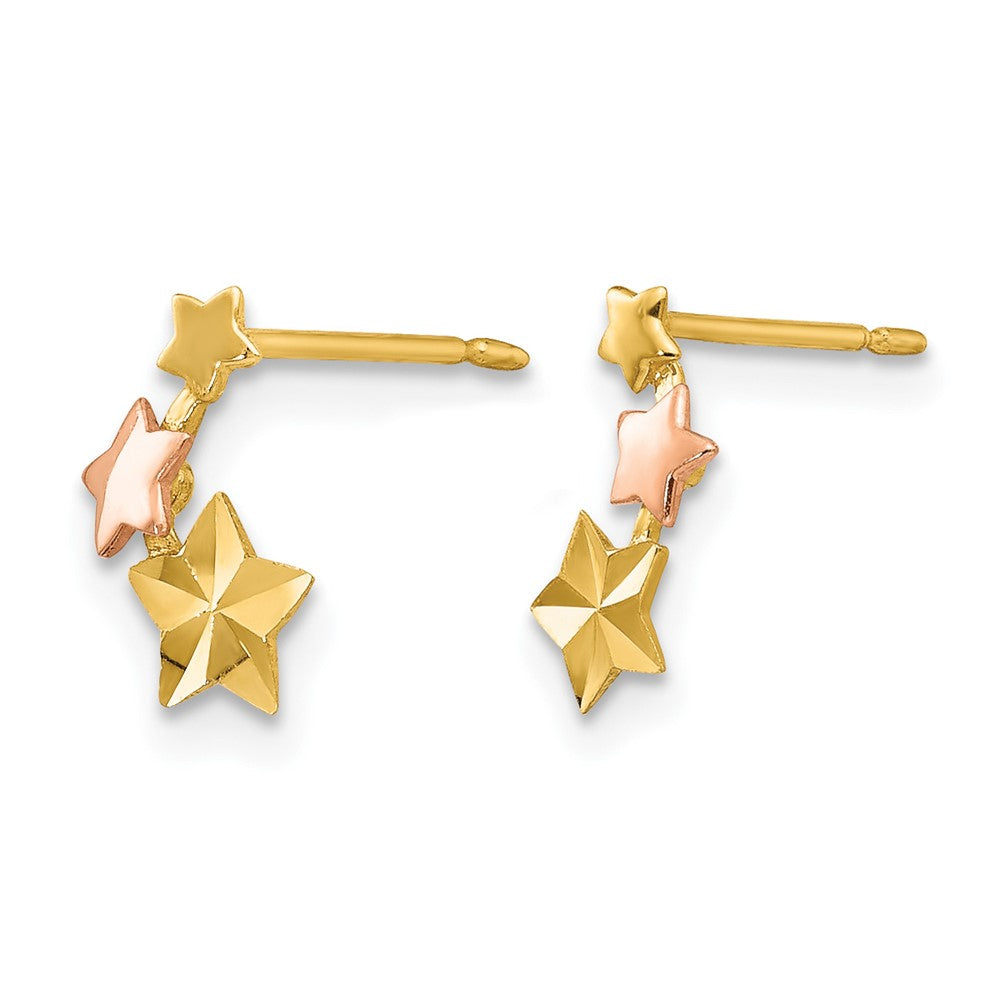 and Madi K Diamond-cut Star Childrens Post Earrings - WBC