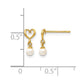 Madi K Freshwater Cultured Pearl Heart Dangle Childrens Post Earrings - WBC