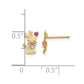 and Madi K CZ Reindeer Childrens Post Earrings - WBC
