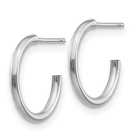 Madi K Polished J-Hoop Post Earrings - WBC