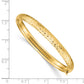 Madi K Kids Polished Diamond-cut Hinged Childs Bangle - WBC