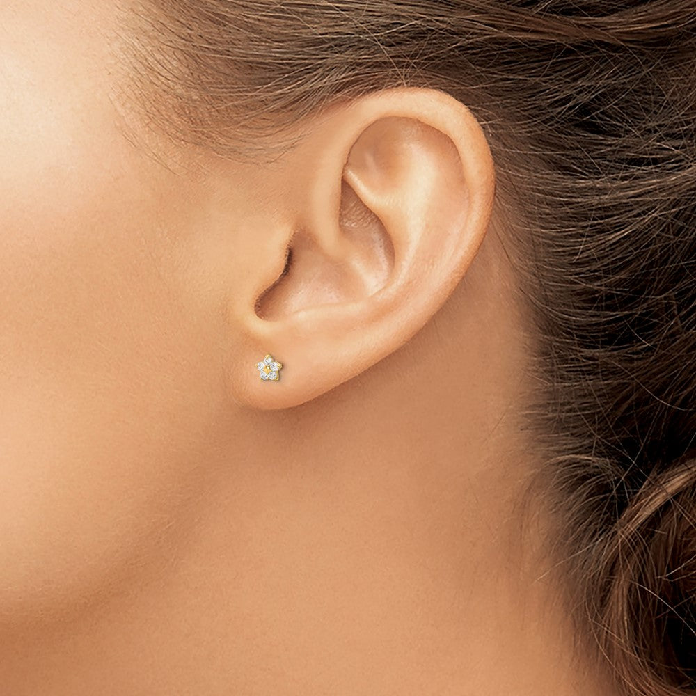 Madi K Kids CZ Star Childrens Post Earrings - WBC