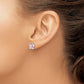 Madi K Polished Pink CZ Butterfly Childrens Screwback Post Earrings - WBC