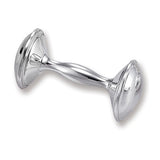 Silver-plated Dumbbell Baby Rattle