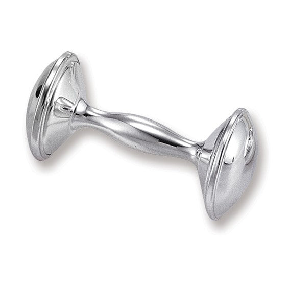 Silver-plated Dumbbell Baby Rattle