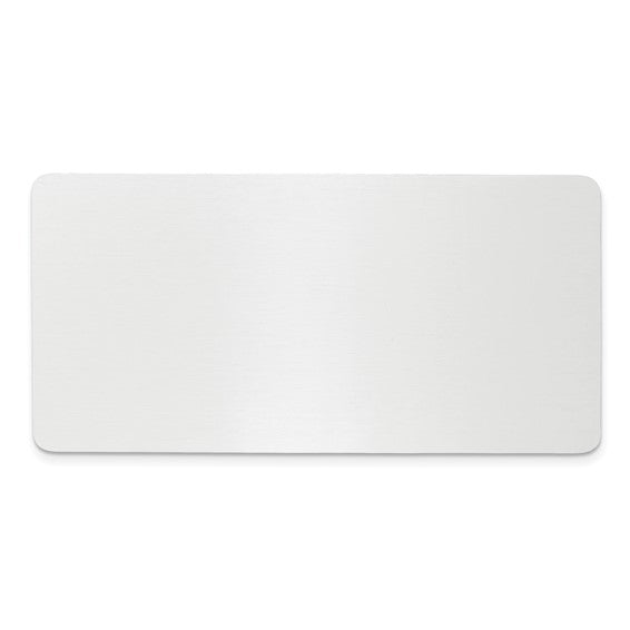 1 1/2 x 3 Satin Aluminum Plates-Set of 6