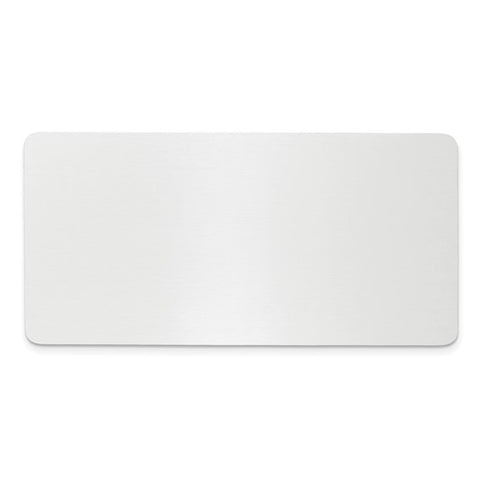 1 1/2 x 3 Satin Aluminum Plates-Set of 6