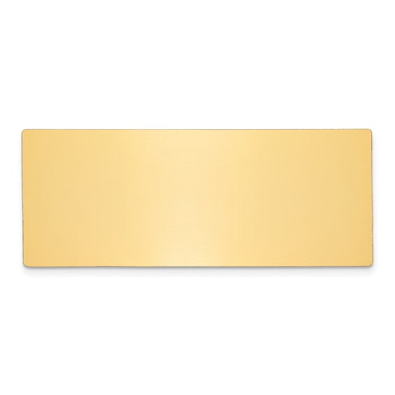 1 X 2 1/2 Polished Brass Plates-Set of 6