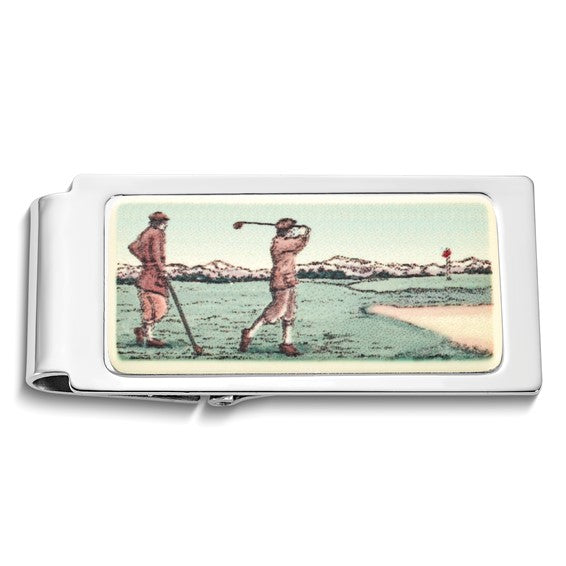 Barlow Designs Color Golfers Hinged Money Clip