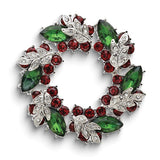 Crystal Christmas Wreath Story Pin