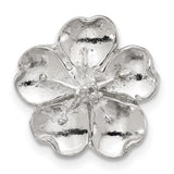 Pewter Cherry Blossom Magnetic Scarf Pin Brooch
