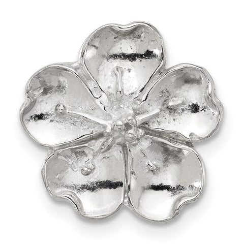 Pewter Cherry Blossom Magnetic Scarf Pin Brooch