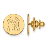 Sterling Silver Gold Plated Major League Baseball LogoArt New York Yankees N-Y Pin