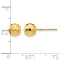 Faceted Diamond-cut Puffed Ball Post Earrings - WBC