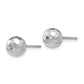 Faceted Diamond-cut Puffed Ball Post Earrings - WBC