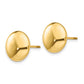 Polished Puffed Round Button Post Earrings - WBC
