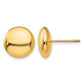 Polished Puffed Round Button Post Earrings - WBC