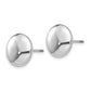 Polished Puffed Round Button Post Earrings - WBC