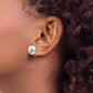 Polished Puffed Round Button Post Earrings - WBC