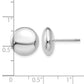 Polished Puffed Round Button Post Earrings - WBC