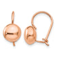 Polished Button Kidney Wire Earrings - WBC
