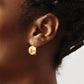 Polished Button Kidney Wire Earrings - WBC