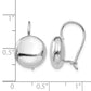 Polished Button Kidney Wire Earrings - WBC