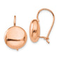 Polished Button Kidney Wire Earrings - WBC