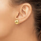 Polished Half Ball Omega Back Non-pierced Earrings - WBC